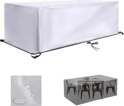 Produktbild von Famanu Gartenmöbelhüllen 125 x 55 x 70 cm - Wetterfeste Abdeckung für Gartentische