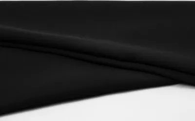 Produktbild von Chiffon Stoff Meterware 150 cm Breite, Schwarz