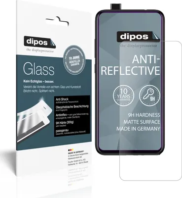 Produktbild von 2x Schutzfolie für Xiaomi Mi 9T Pro matt - Anti-Shock 9H Folie dipos Glass Kunststoffglas