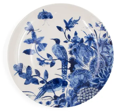 Museum Webshop – Porseleinen Teller, Ø 20 cm, Delft Blue Birds – Bild 1