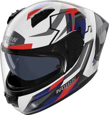Image de Casque Nolan N60-6 Sport Corsa, blanc/bleu/rouge, M (58)