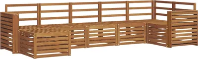 Produktbild von vidaXL Outdoor-Sofagarnitur 7 stk. Natur