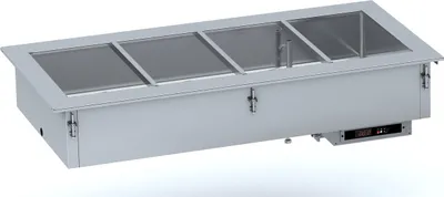 Produktbild von CHEFGASTRO Einbau Bain Marie 4/1 - Manuelle Wasserbefüllung BxTxH 1440x720x302mm