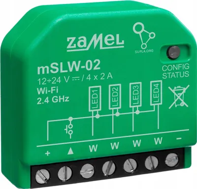 Obrázok produktu pre Mini štvorkanálový LED kontrolér WLAN mSLW-02 SUPLA Zamel