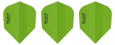 Produktbild von Harrows - Dart Flights, Kieselerde, unifarben 3er-Pack PP4742 (Einheitsgröße) (Grün)