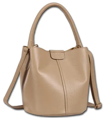 Image de Sac bandoulière pour femmes, en cuir, couleur taupe/beige, modèle D3OTT169SI5