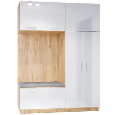 Obrázek produktu pro Předsíňová stěna levá CREON 1 craft zlatý / bílý lesk