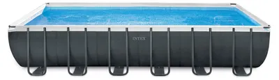 Obrázok produktu pre Intex 26364GN, Rámový bazén, Dospelý a dieťa, Rebrík, Šedá, 184,4 kg