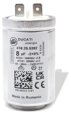 Obrázek produktu pro AEG 1250020334 Kondenzátor 8µF 425/475V pro sušičku prádla (popis)