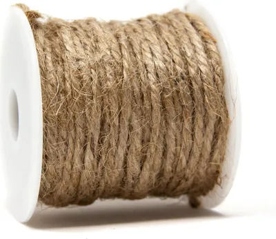 Produktbild von Oblique Unique Jute Strick 20 m 3 mm Rolle Juteschnur Geschenkband Gartenschnur Dekoschnur Bastelschnur Naturschnur