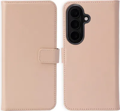 Image de Selencia Bookcase en cuir véritable pour Samsung Galaxy S26 - Dusty Pink