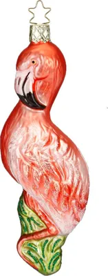 Produktbild von Christbaumschmuck Flamingo Glas 15.5cm rosa, 1 Stück