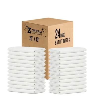 Produktbild von Set mit 24 weißen Handtüchern, 50 x 100 cm, aus 100% Baumwolle