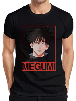 Zdjęcie produktu dla Koszulka męska Megumi Fushiguro Jujutsu Kaisen Anime Fan Gift Gloomy Otaku, czarny, XL