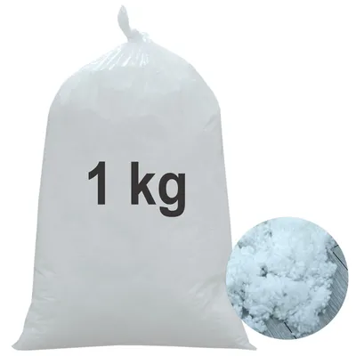 Produktbild von Füllwatte waschbar 1kg 50 Liter | Kissenfüllung Polyester Faserbällchen 95°C Kochwäsche, Füllmaterial Kuscheltiere, Stopfwatte, Bastelwatte