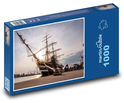 Zdjęcie produktu dla Puzzle 1000 Żaglowiec w Hamburgu - martinpuzzle
