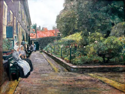 Obrázek produktu pro Max Liebermann Art Print Obraz - Stevenstift In Leiden, 1889 (60 x 80 cm)