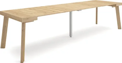 Produktbild von Ausziehbarertisch, 302x90x73cm, Für 14 Gäste, Hölzerne Beine, Eiche
