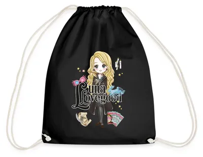 Produktbild von Spreadshirt Harry Potter Luna Lovegood Turnbeutel, One size, Schwarz