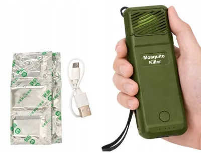 Image de Verk 24660 Répulsif portable contre les moustiques et les insectes, 5 V, USB-C, vert