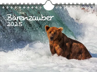 Produktbild von Bärenzauber DIN A5 Wandkalender für 2025 Bären - Seelenzauber