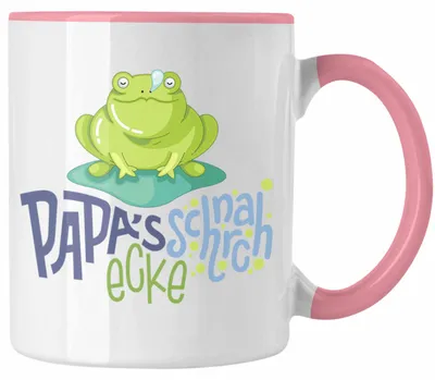 Produktbild von Papa's Schnarchecke Tasse Geschenk für Vater Vatertag Lustige Geschenkidee (Rosa)