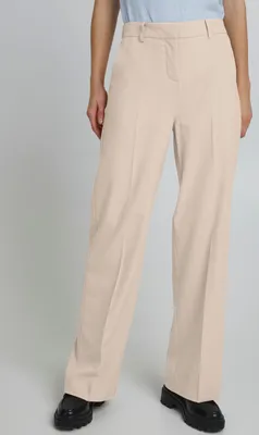 Produktbild von b.young BYDanta Damen Hose Stoffhose Weites Bein mit Bundfalten Gürtelschlaufen Eingrifftaschen Stretch Regular Fit