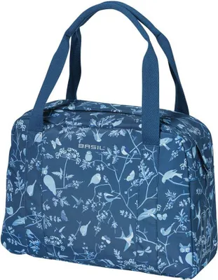 Produktbild von Basilwehrlust Carry All -Tasche - Blaue Fahrradhandtasche mit Vogeldruck - Wasser - Repellent - 18l