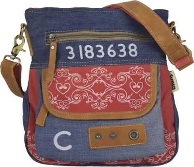 Produktbild von Sunsa Damen Tasche Umhängetasche kleine Schultertasche Handtasche aus Canvas & Jeans blau 52245