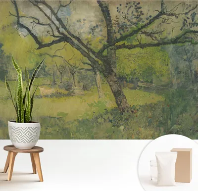 Produktbild von Fototapete selbstklebend - 208x146 cm - Tapete - Wandtapete - Wandbilder - Klebefolie - Dekofolie - Tapete Folie - Wand - Dekoration - Wohnzimmer - Grüne Landschaft