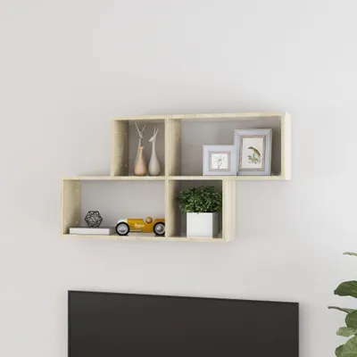 Obrázek produktu pro vidaXL Nástěnná police Sonoma Oak 100x18x53 cm výrobek ze dřeva