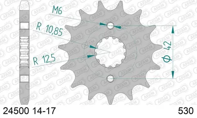Produktbild von AFAM Kettenritzel 24500-15 Vorne für KAWASAKI MOTORCYCLES GPZ Stahl