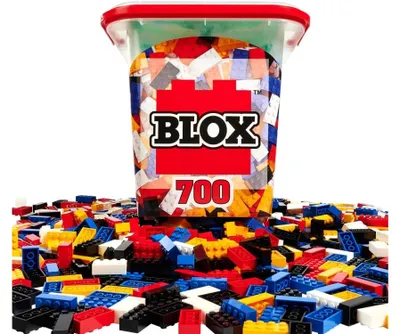 Immagine prodotto di Simba Blox Eimer 700, 8er Steine Bunt in Dose, Bausteine, Bauklötze, Kinder Spielzeug, 700 Stück, 104114200
