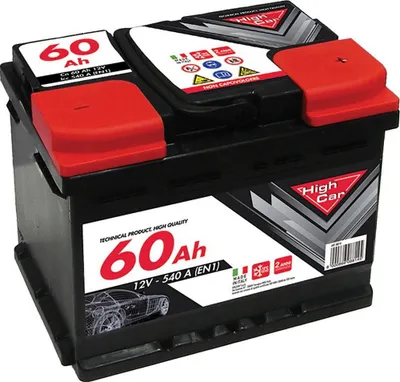 Produktbild von HIGH CAR Starterbatterie 12V 60Ah 540A/EN L2 für Auto LKW Batterie