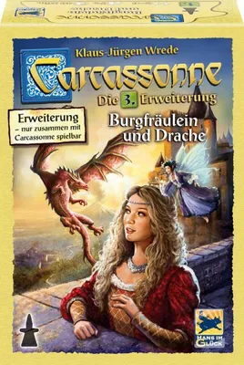 Productafbeelding van Carcassonne - Dame van het kasteel en draak (3e uitbreiding)