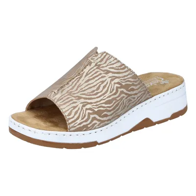 Immagine prodotto di Rieker, muli con zeppa da donna, beige