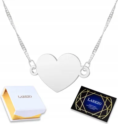 Immagine prodotto di Collana in argento con ciondolo a cuore, collana con cuore d'amore, argento 925