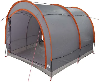 Obrázok produktu pre Stan na uskladnenie bicyklov Šedá a oranžová 256 x 222 x 182 cm
