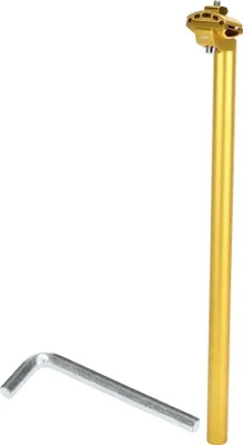 Produktbild von Universeller Fahrradsattelstš¹tzen-Fahrradsattelstš¹tzenrohr 25,4x500mm Extra lang Einstellbarer Winkel Aluminiumlegierung Goldton 1 Satz