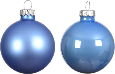 Immagine prodotto di Baubles natalizi Sky Blue 5 x lucidi e 5 x opachi Ø 6 cm in vetro - set da 10