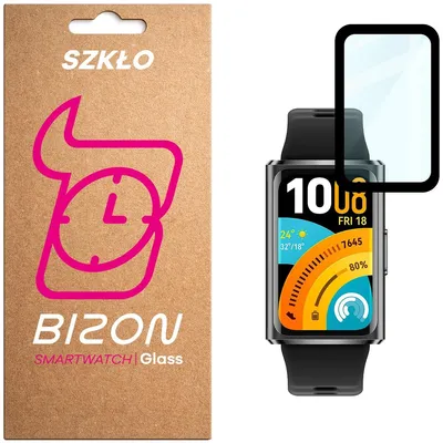 Produktbild von Hybrides Glas für Huawei Band 11 Pro, Bizon Glass Watch Edge Hybrid, Schwarz