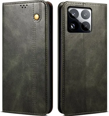 Produktbild von Hülle für Xiaomi 15 Leder Brieftasche Schutzhülle mit Standfunktion Grün