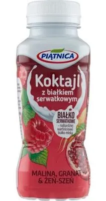 Obrázek produktu pro Mléčný koktejl s malinami a granátovým jablkem Piątnica 250 g