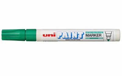 Obrázok produktu pre Uni-Ball Paint PX-20, Zelená, Viacfarebný, 1 farba/farieb, Jemný/stredný, Štetinkové zakončenie, Kolo