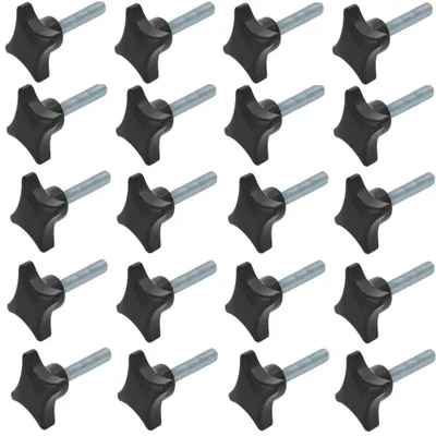 Produktbild von 20 Stück Kreuzgriffschraube M6 x 40 mm - Griff Ø 32mm