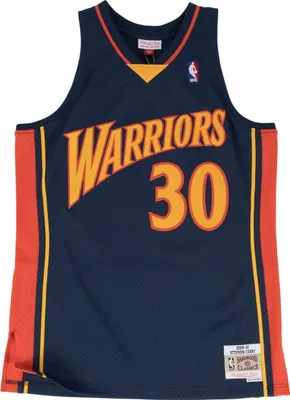 Produktbild von Mitchell & Ness Tshirts Nba Golden State Warriors Steph Curry 0910 Swingman, SMJYGS18170GSWNAVY09SCU, Größe: 173