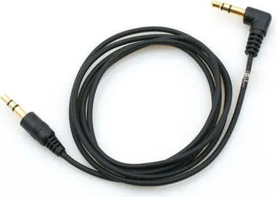 Produktbild von System-S 3-poliges 2x 3.5 mm Klinke Audio Stereo AUX Headset Kabel Verlängerung mit 90° Winkelstecker 100 cm