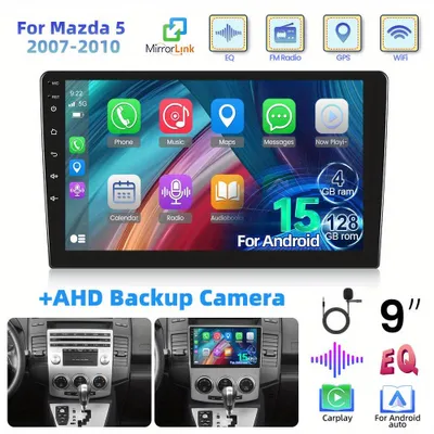Imagen del producto de Radio para coche Android - Sistema de audio para automóvil - Sistema multimedia - Radio 2-DIN - Navegador GPS - Pantalla táctil de 9 pulgadas
