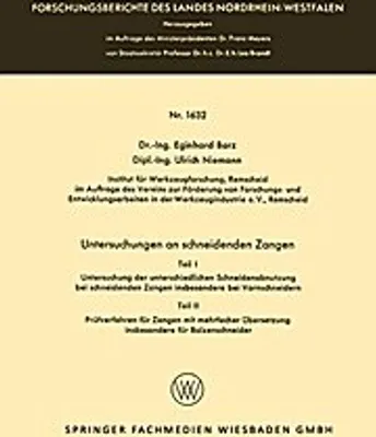 Obrázok produktu pre Untersuchungen an schneidenden Zangen