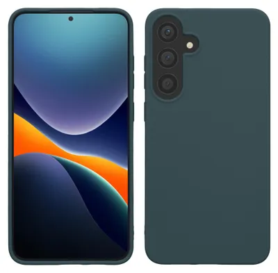 Produktbild von kwmobile Handyhülle für Samsung Galaxy S25 Hülle - TPU Case - Kabelloses Laden - Schutzhülle Cover in Dunkler Schiefer